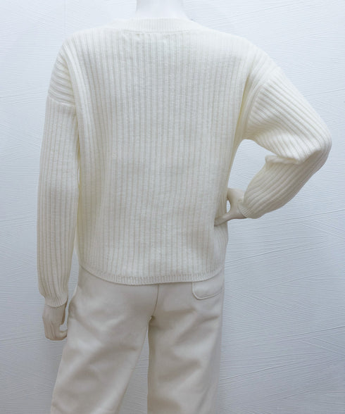 Vネックリブニットトップス 暖かいニット レイヤードニットレディース韓国風 きれいめトップス秋冬服 サイドドローストリングニットおしゃれ ニットセーター大人可愛い 97SY-018