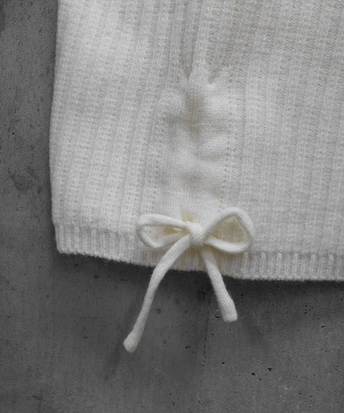 Vネックリブニットトップス 暖かいニット レイヤードニットレディース韓国風 きれいめトップス秋冬服 サイドドローストリングニットおしゃれ ニットセーター大人可愛い 97SY-018