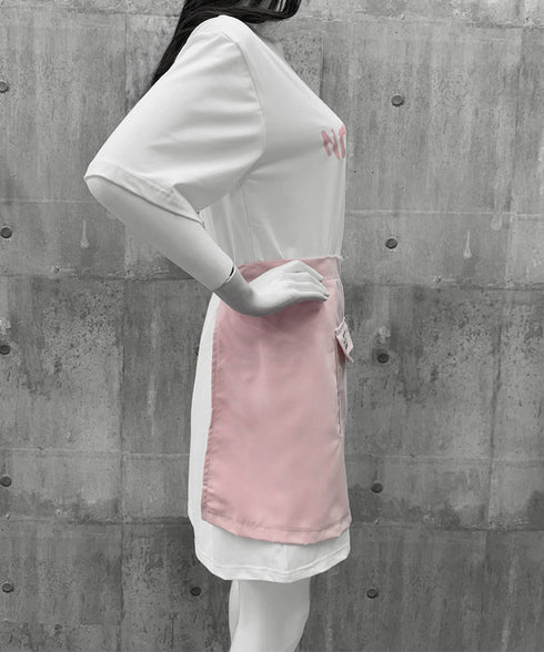 ロゴTシャツワンピース 巻きミニスカート プチプラセットアップレディースカジュアル ロングtシャツおしゃれ 英字プリントtシャツ半袖 ラップミニスカートレイヤード 97TAOZH-001