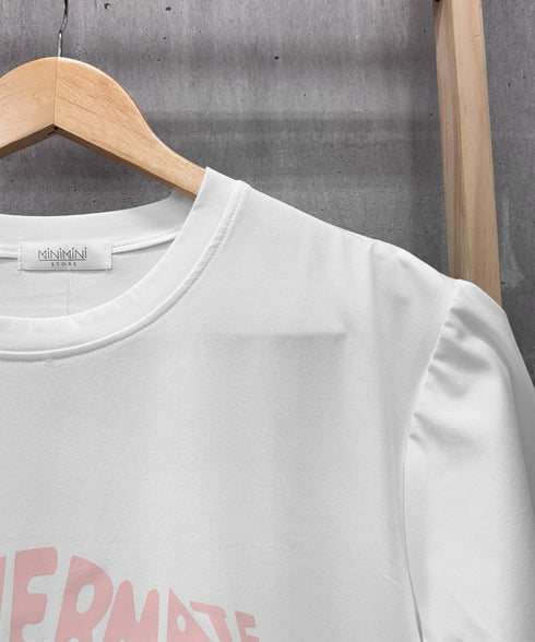 ロゴTシャツワンピース 巻きミニスカート プチプラセットアップレディースカジュアル ロングtシャツおしゃれ 英字プリントtシャツ半袖 ラップミニスカートレイヤード 97TAOZH-001