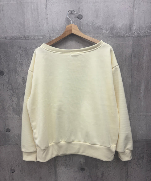 英字ロゴスウェットセットアップ大人可愛い レディーストレーナーきれいめ ポケット付き インナーパンツ付きスカートウエストゴム ドロップショルダートップスおしゃれ服 97TAOZH-003