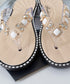 ビジュートングサンダル大人可愛いスリッパ 韓国風ぺたんこサンダルきれいめ 歩きやすいサンダル レディース 疲れないラインストーンサンダル 痛くないフラットシューズ 97XIE-001