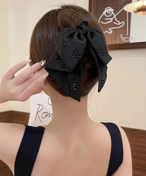 ヘップバーン風 ヘアクリップ レディース ヘアアレンジグッズ 誕生日 リボンクリップ おしゃれ ヘアアクセサリー 人気髪飾り 大人可愛いヘアアレンジ 結婚式発表会 98DIQIAN-002