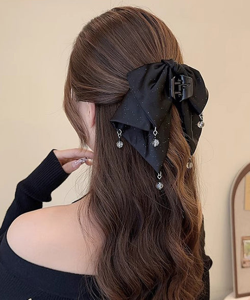ヘップバーン風 ヘアクリップ レディース ヘアアレンジグッズ 誕生日 リボンクリップ おしゃれ ヘアアクセサリー 人気髪飾り 大人可愛いヘアアレンジ 結婚式発表会 98DIQIAN-002