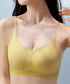 シームレス通気 ノンワイヤーブラ 5色 可愛い セクシーランジェリー 超薄 ハーフトップブラジャー カップ付き スポーツブラ 脇肉 脇高 リラックスブラ 快適 98QIANML-001