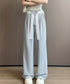レースワイドイージーパンツ韓国風ボトムス イージー ストレートパンツ レディースボトムス ハイウエスト 着やせ 美脚脚長ロングパンツ 薄手 お洒落セミワイドパンツ 98SENGY-001