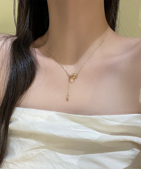 ダブルリングネックレス ペンダント韓国風 上品ネックレス レディース 華奢チェーン きれいめアクセサリー ゴールドカラー 大人可愛い リングモチーフ 結婚式 通勤 98YMENG-001