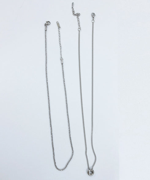 サークル 2連チェーンネックレス セット レディース ボリューム 首飾り チョーカーネックレス おしゃれ 鎖骨チェーン カジュアル シンプル アクセサリー 98AIXI-001