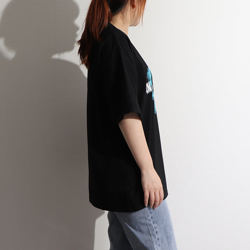 半袖Tシャツ レディース 可愛い 愛のパターンプリント tシャツ 夏 ゆったり 韓国ファッション 98AMYI-002