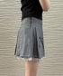ボックスプリーツスカート ミニスカート夏 レディース ハイウエスト ショート丈スカート インナーパンツ付き Aラインスカート 裾レース ボリューム 細見えスカート 98AWEI-001