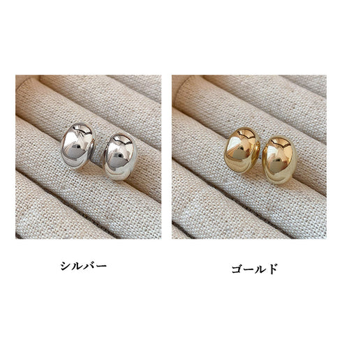 カシューナッツピアス ミニピアス レディース アクセサリー 丸み フォルム 上品 デザイン スタッドピアス 高級感 ワンポイントピアス 98BAOYU-001