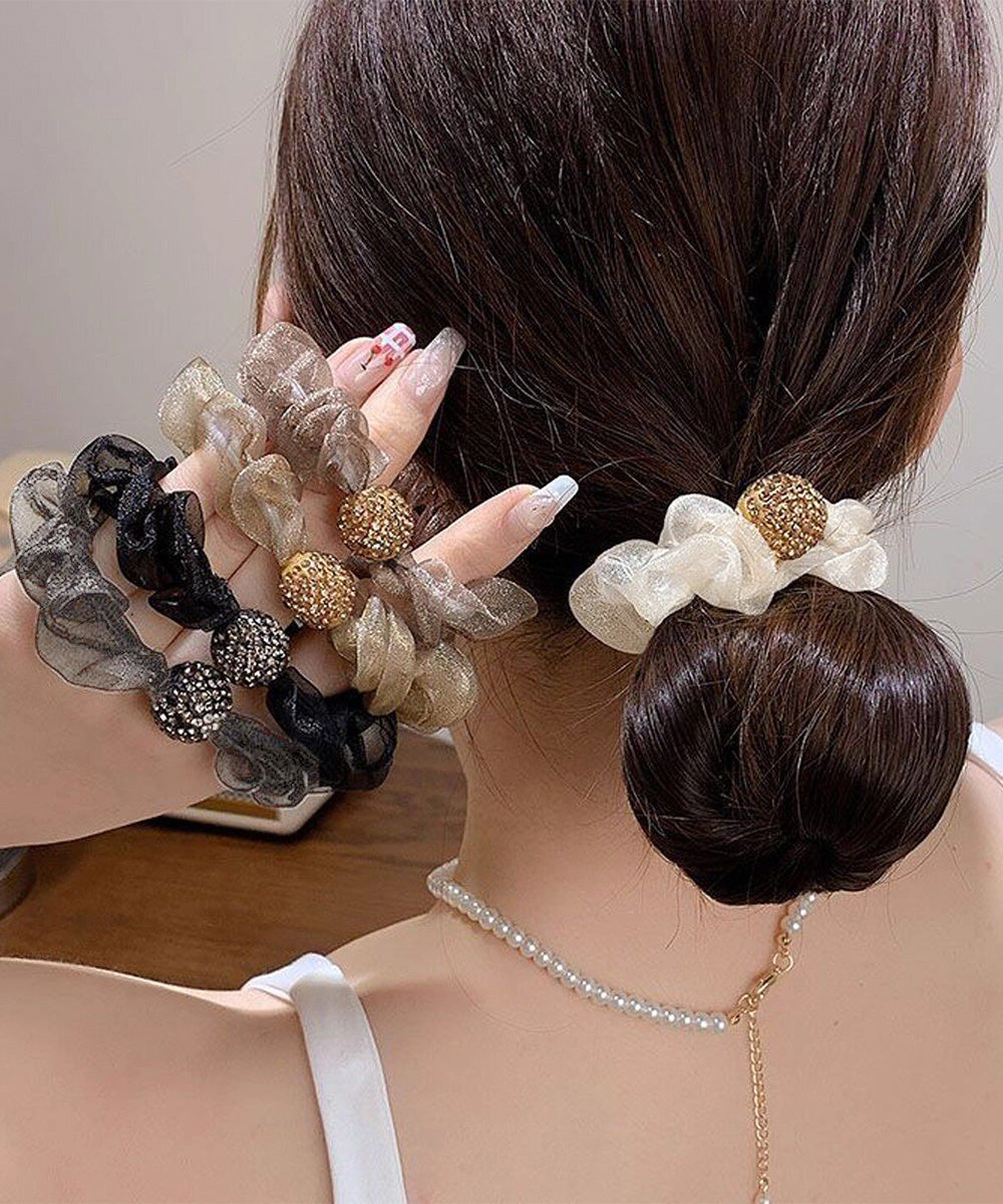 キラキラボール付きシュシュゴム5色セット 詳細画像1