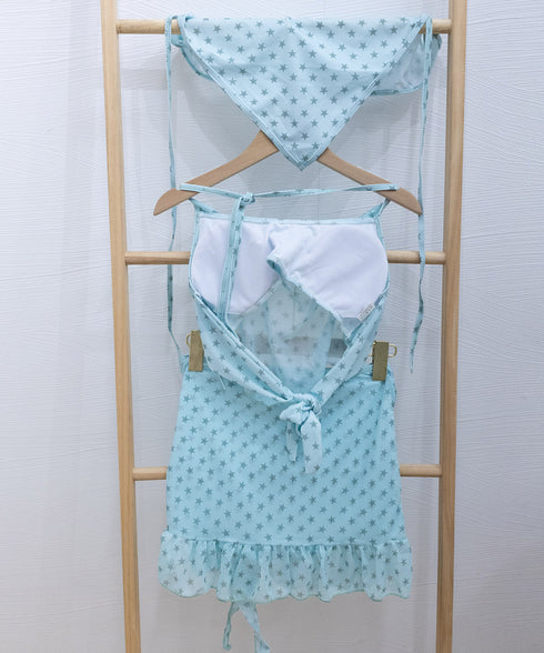 ホルターネック水着セパレート 三点セット レディース セクシー水着 お洒落 ハイウエストスカート インナーパンツ付き チラ見防止 大人可愛いママ水着 プール海旅行 98BSMAN-001