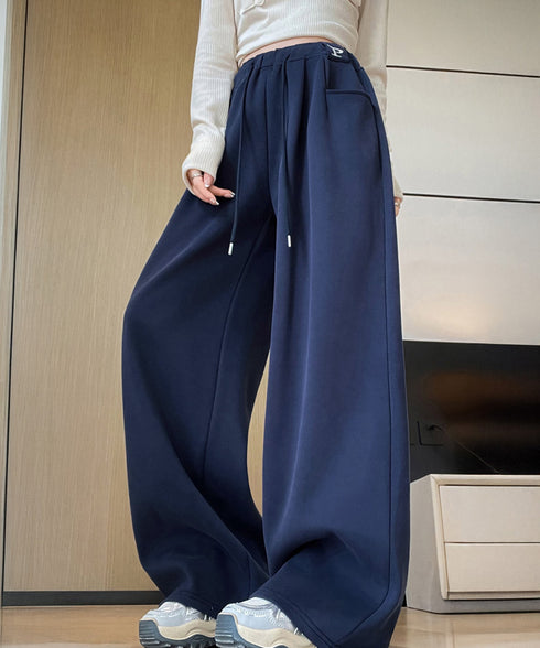 スウェットパンツ レディースワイドパンツ ハイウエストイージーパンツ 着やせボトムス ゆったり韓国風リラックスパンツ 楽ちんロングパンツ 春夏秋冬体型カバー 98CHAY-003