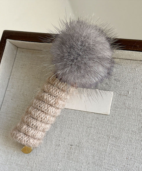 ワイヤーポニー ヘアアレンジ 韓国風 ヘアアクセサリー ポニーテールアクセ ポンポン付き スパイラル まとめ髪 ヘアワイヤー 巻きつけ レディース 98CHUKE-001