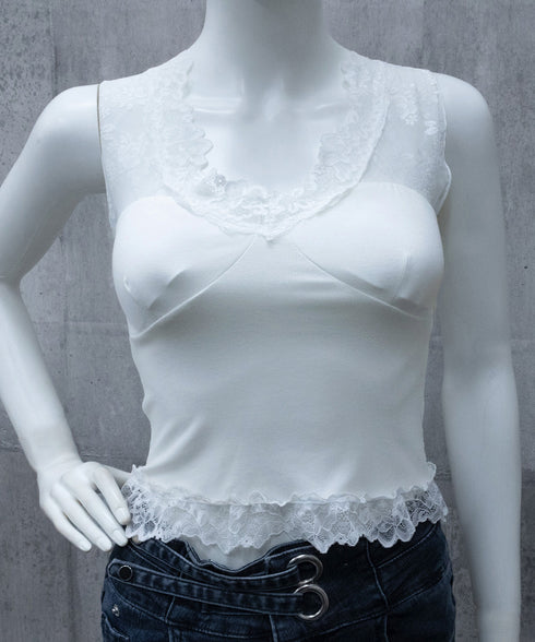 レースブラトップ パッド付きトップス セクシーレースインナー Vネックタンクトップ レディース 柔らかインナー 快適 レーストップス カジュアル おしゃれ 98CHUNC-003