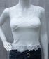 レースブラトップ パッド付きトップス セクシーレースインナー Vネックタンクトップ レディース 柔らかインナー 快適 レーストップス カジュアル おしゃれ 98CHUNC-003