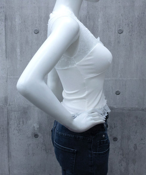 レースブラトップ パッド付きトップス セクシーレースインナー Vネックタンクトップ レディース 柔らかインナー 快適 レーストップス カジュアル おしゃれ 98CHUNC-003