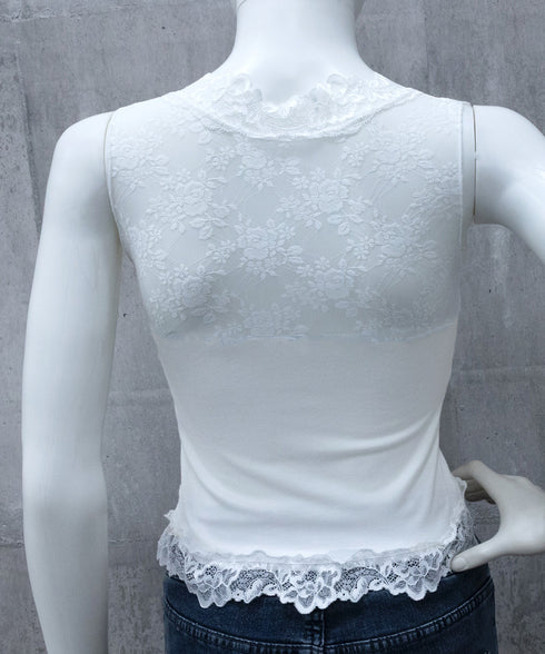 レースブラトップ パッド付きトップス セクシーレースインナー Vネックタンクトップ レディース 柔らかインナー 快適 レーストップス カジュアル おしゃれ 98CHUNC-003