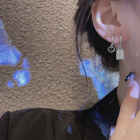 マルチ 揺れる フープピアス6個セット シルバー ハート レディース ファッション お洒落 組み合わせセット ピアス 人気 小物 韓国風 98CHUNDA-001