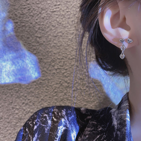 マルチ 揺れる フープピアス6個セット シルバー ハート レディース ファッション お洒落 組み合わせセット ピアス 人気 小物 韓国風 98CHUNDA-001