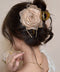 バンスクリップ 大きめ ローズ フラワー レディース 花 ヘアクリップ バレッタ 大人女性 お洒落 ヘアアクセサリー 髪飾り クリップ 結婚式 可愛い まとめ髪 98DIQIAN-001
