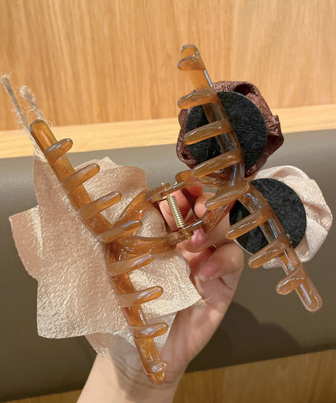 バンスクリップ 大きめ ローズ フラワー レディース 花 ヘアクリップ バレッタ 大人女性 お洒落 ヘアアクセサリー 髪飾り クリップ 結婚式 可愛い まとめ髪 98DIQIAN-001