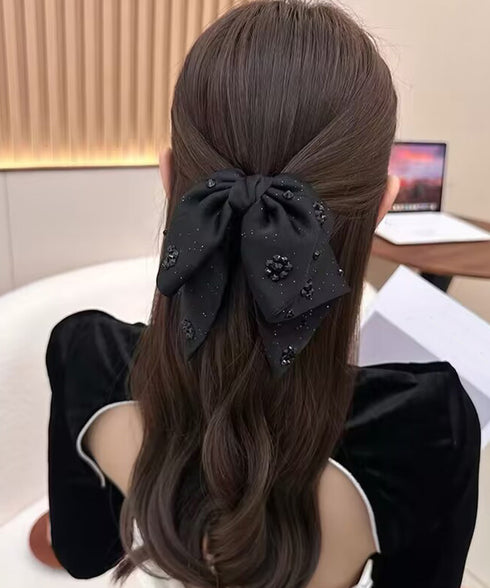 ヘップバーン風 ヘアクリップ レディース ヘアアレンジグッズ 誕生日 リボンクリップ おしゃれ ヘアアクセサリー 人気髪飾り 大人可愛いヘアアレンジ 結婚式発表会 98DIQIAN-002