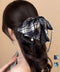 チェック柄 リボン バンスクリップ大きめ 韓国風 おしゃれ ヘアアクセサリー 大人可愛い ヘアアレンジ 簡単髪留め カジュアル 誕生日 リボンクリップ プレゼント 98DUOXI-001