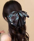 チェック柄 リボン バンスクリップ大きめ 韓国風 おしゃれ ヘアアクセサリー 大人可愛い ヘアアレンジ 簡単髪留め カジュアル 誕生日 リボンクリップ プレゼント 98DUOXI-001