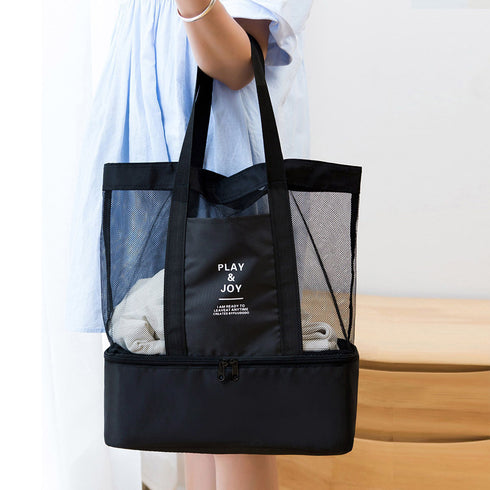 ピクニック プールビーチバッグ 大容量 キャンプ用品 プール 海水浴 遠足 旅行 アウトドア トレッキング お買い物バッグ お弁当バッグ 便利グッズ エコバッグ 98HAONA-001