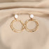 ピアス 2連フープピアス 幾何学模様 レディース おしゃれ ゴールド 変形 ジュエリー 韓国風 揺れる 個性的 人気 98HMEI-001