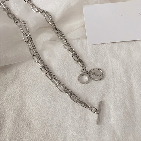 チェーン ネックレス 新作 ネックレス コインペンダント レディース 韓国ファッション アクセサリー 98HXJ-001