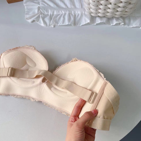 ストラップレス ブラ 落ちない 単品ブラジャー レース 超盛 インナー 美胸 レディース ランジェリー チューブトップ ノンワイヤー セクシー 98HZR-001