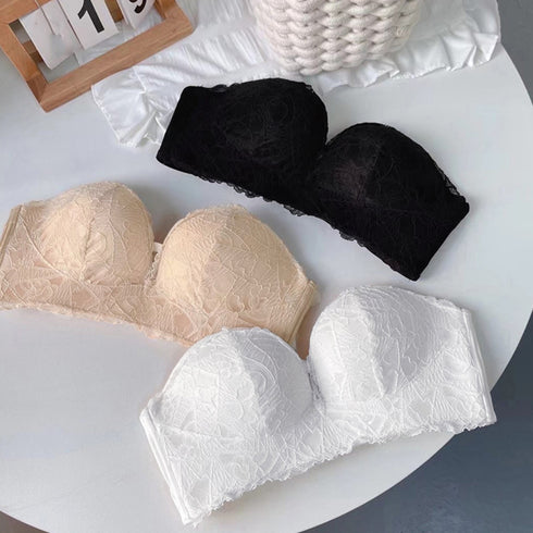 ストラップレス ブラ 落ちない 単品ブラジャー レース 超盛 インナー 美胸 レディース ランジェリー チューブトップ ノンワイヤー セクシー 98HZR-001