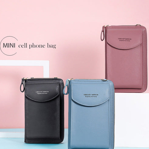 スマホショルダーバッグ 縦型 ミニポーチ 財布 シンプル カード収納 斜めがけポーチ コンパクト スマホバッグ 98JILEN-001