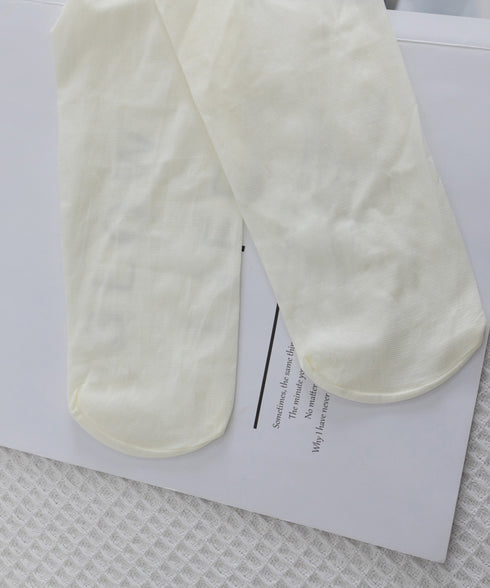 異素材切替 ロングソックス レディース 美脚脚長ソックス 大人可愛いハイソックス 韓国風 無地ソックス 膝上丈靴下 春秋 通勤通学 婦人靴下 薄手シアーソックス 98JIPSL-001