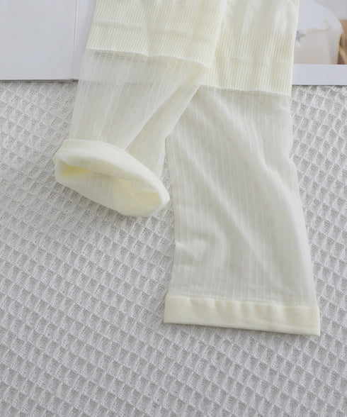 異素材切替 ロングソックス レディース 美脚脚長ソックス 大人可愛いハイソックス 韓国風 無地ソックス 膝上丈靴下 春秋 通勤通学 婦人靴下 薄手シアーソックス 98JIPSL-001