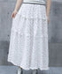 フリルティアード 小花柄 ロングスカート レディース ティアードスカート きれいめ 体型カバースカート着やせ 大人可愛い新作ハイウエストスカート 裏地付きスカート 98JLIY-001
