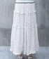 フリルティアード 小花柄 ロングスカート レディース ティアードスカート きれいめ 体型カバースカート着やせ 大人可愛い新作ハイウエストスカート 裏地付きスカート 98JLIY-001