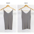 リブニットキャミソール フロントVカット レディース きれいめ ノースリーブ ニットトップス おしゃれ レイヤードコーデ 細肩紐 韓国風 アンダーウェア シンプル 98JUNHAO-001