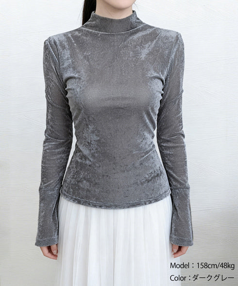 プチハイネック 長袖 インナートップス レディース 春秋新作 韓国風 おしゃれカットソー上品 きれいめ スリムフィット 薄手 トレンド 無地 トップス セクシー 98LAIJEN-001