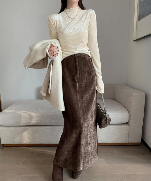 プチハイネック 長袖 インナートップス レディース 春秋新作 韓国風 おしゃれカットソー上品 きれいめ スリムフィット 薄手 トレンド 無地 トップス セクシー 98LAIJEN-001