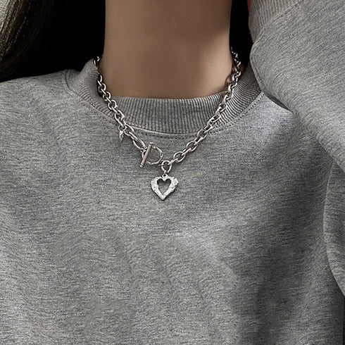 チェーン ネックレス 新作 ペンダント レディース ペンダント チョーカー 太め おしゃれ アクセサリー 98LS-003