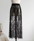 ロング丈 チュールスカート シースルー 透け感 レーススカート 重ね着 ハイウエスト 大人可愛いボトムスレディース おしゃれ レイヤードスカート オールシーズン 98MEIHZ-001