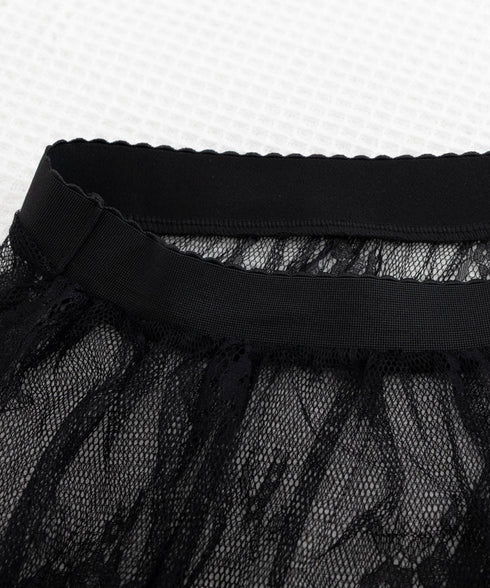 ロング丈 チュールスカート シースルー 透け感 レーススカート 重ね着 ハイウエスト 大人可愛いボトムスレディース おしゃれ レイヤードスカート オールシーズン 98MEIHZ-001