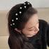 編みボリューム パールベロアカチューシャ 幅広 ヘアアクセサリー 髪飾り おしゃれ ヘッドアクセサリー 上品 フェミニン キュート アクセ ぷっくりカチューシャ 98MIAOSI-001