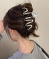 ウェーブヘアクリップ メタルヘアクリップ レディース 簡単ヘアアレンジ 大きめ ヘアアクセサリー 小物 光沢感 韓国風 簡単まとめ髪 大人可愛い ヘア小物 98MIS-001