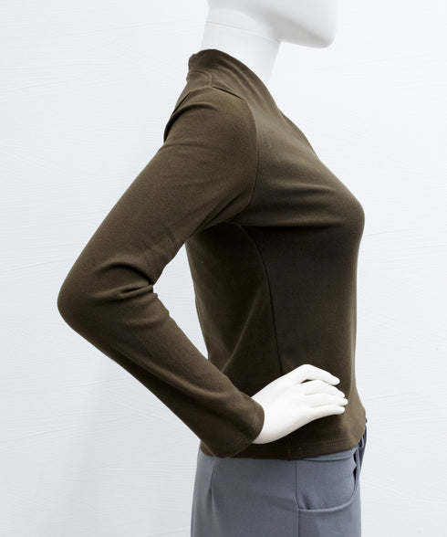 Vネック ベーシック 長袖 カットソー レディース ヒートインナー 柔らかい シンプル 重ね着 ストレッチTシャツ 無地プルオーバー 韓国ファッション 98NAISI-001