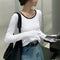 長袖Tシャツ レディース秋服 カットソー トップス シンプル カットソー 韓国風 クルーネック カジュアル 無地 春秋 98PENGF-001